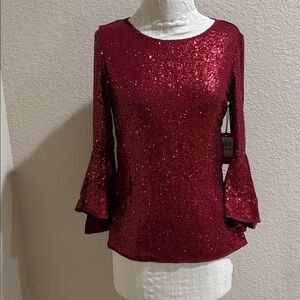 Vince Camuto Deep Red Blouse